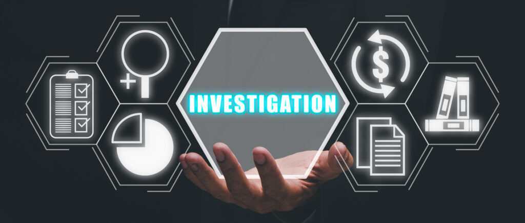 Private investigator performing investigation services.